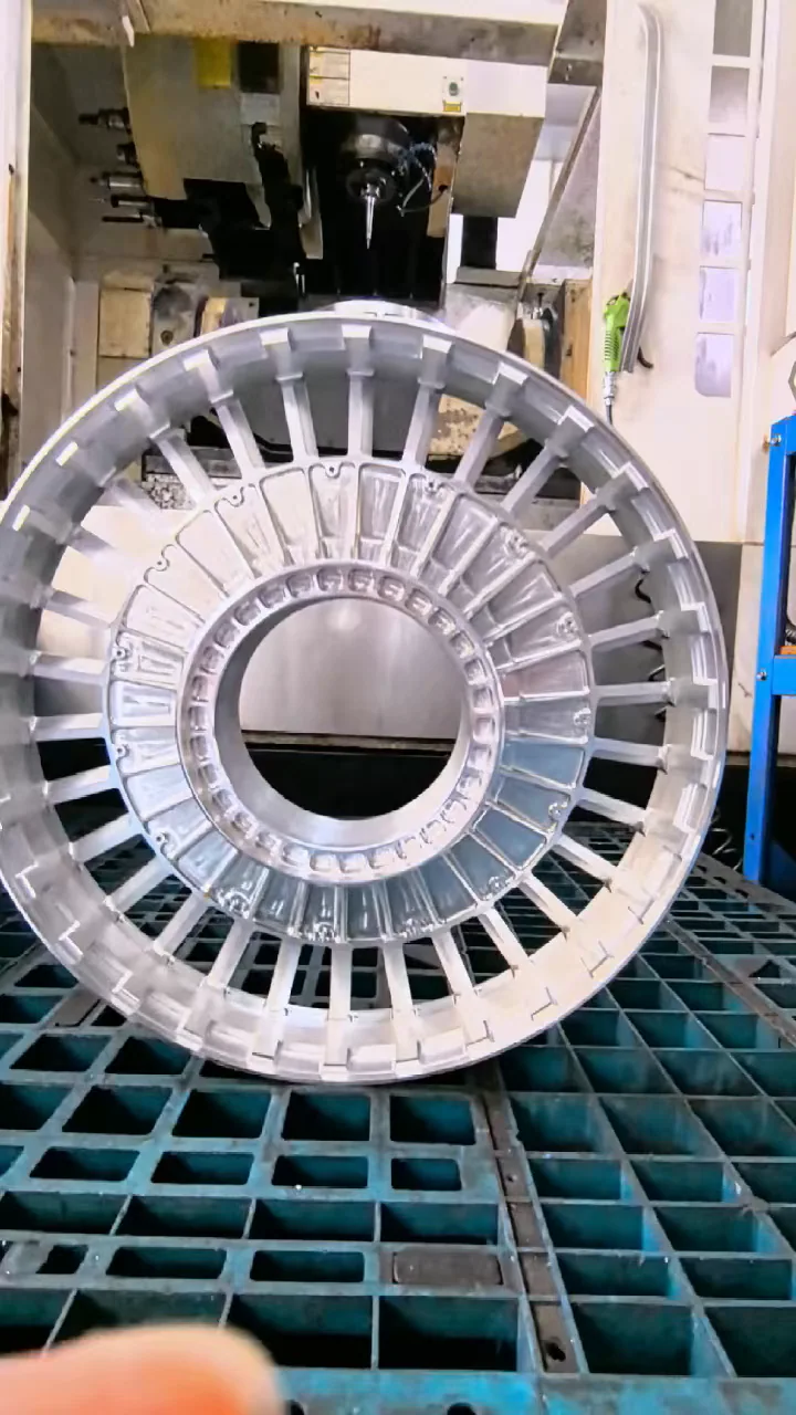 Front-oriented view of the UAV impeller showing its central opening and repeated circumferential features